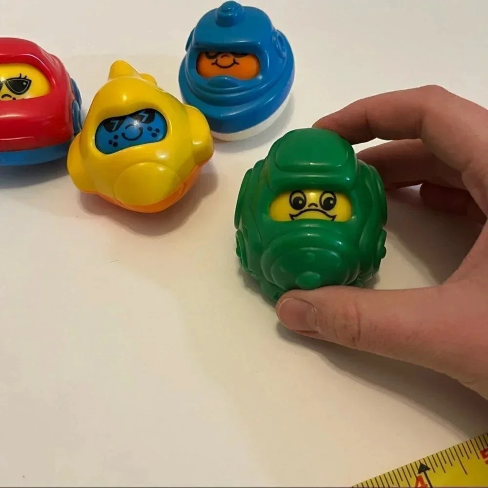 Vintage 1997 Fisher Price Roll a Round Action Vehicles Lot Of 4